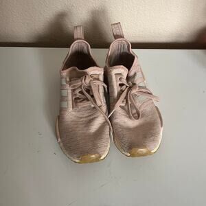Baby pink adidas nmd trainers